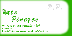 mate pinczes business card