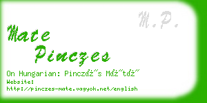 mate pinczes business card